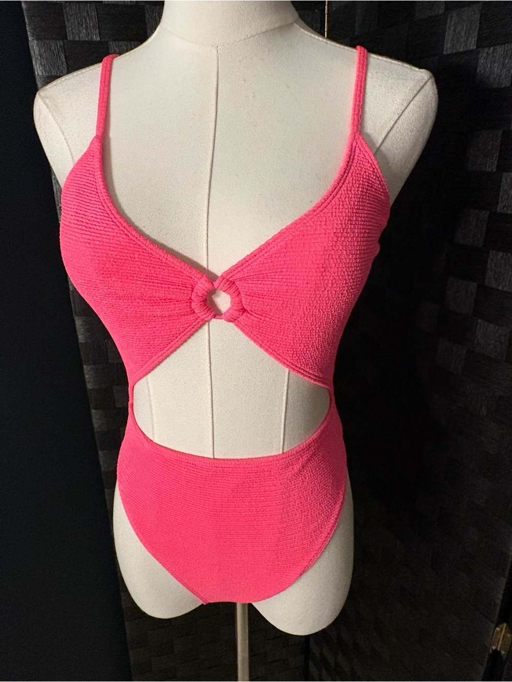 La Hearts Swim | La Hearts Pac Sun Hot Pink Monokini Elsie O-Ring Bare Midriff